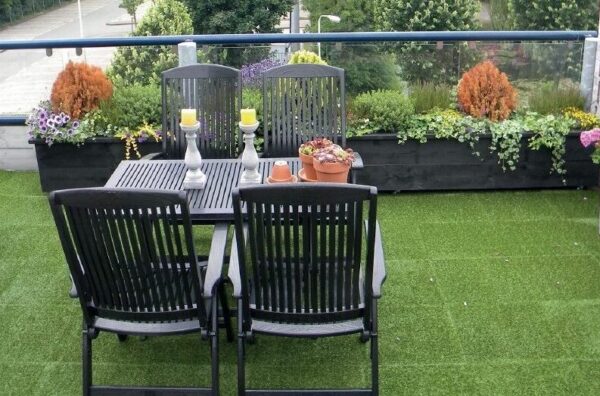 Artificial Grass Tile With rubber Base
